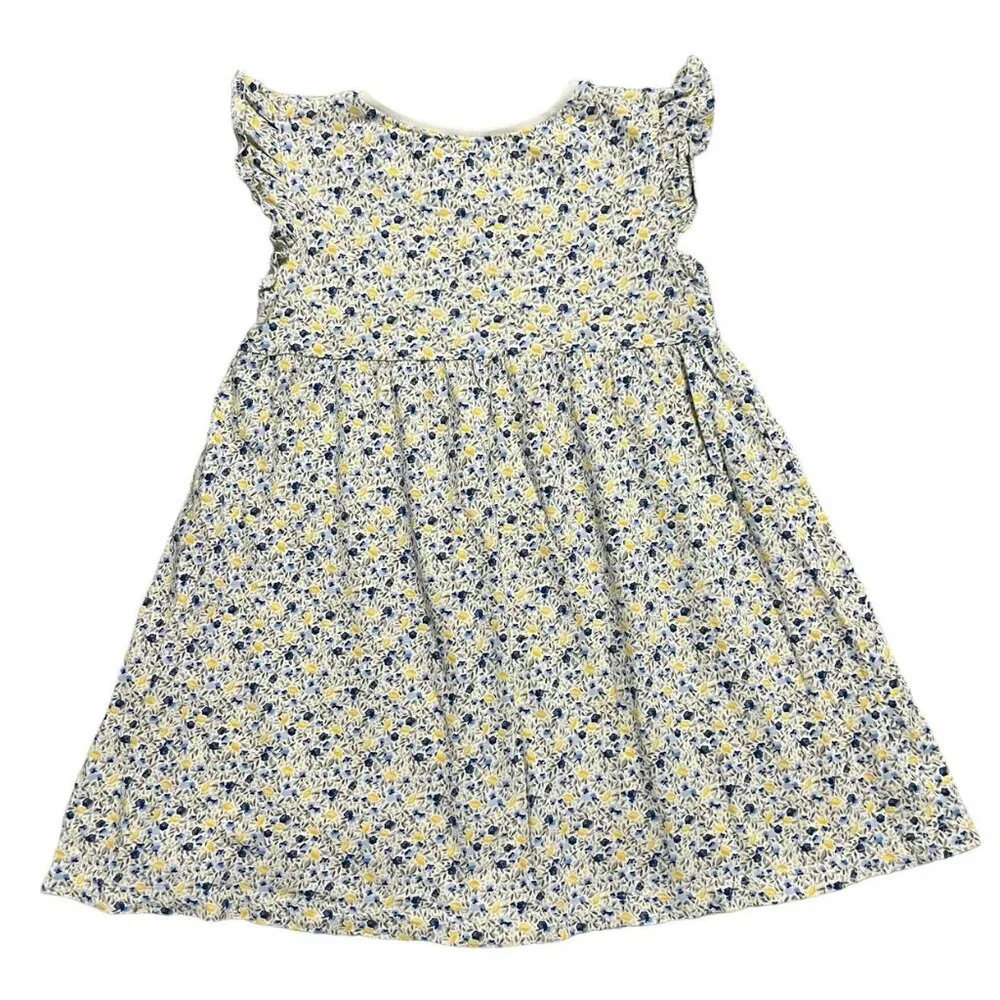 Next 3-4Y Blue & Yellow Floral Print Dress
